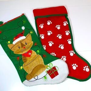Cat Dog Christmas Holiday Stockings